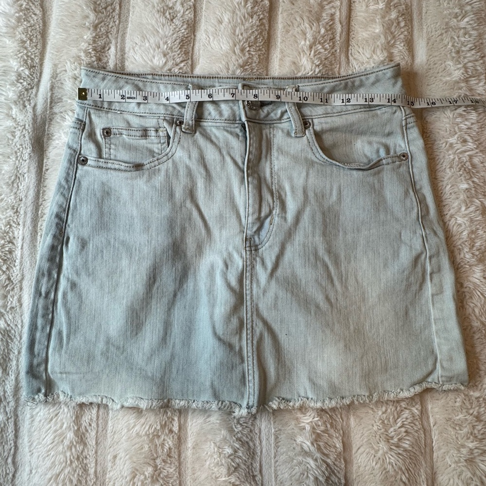 American Eagle denim jean skirt mini super stretch X size 12